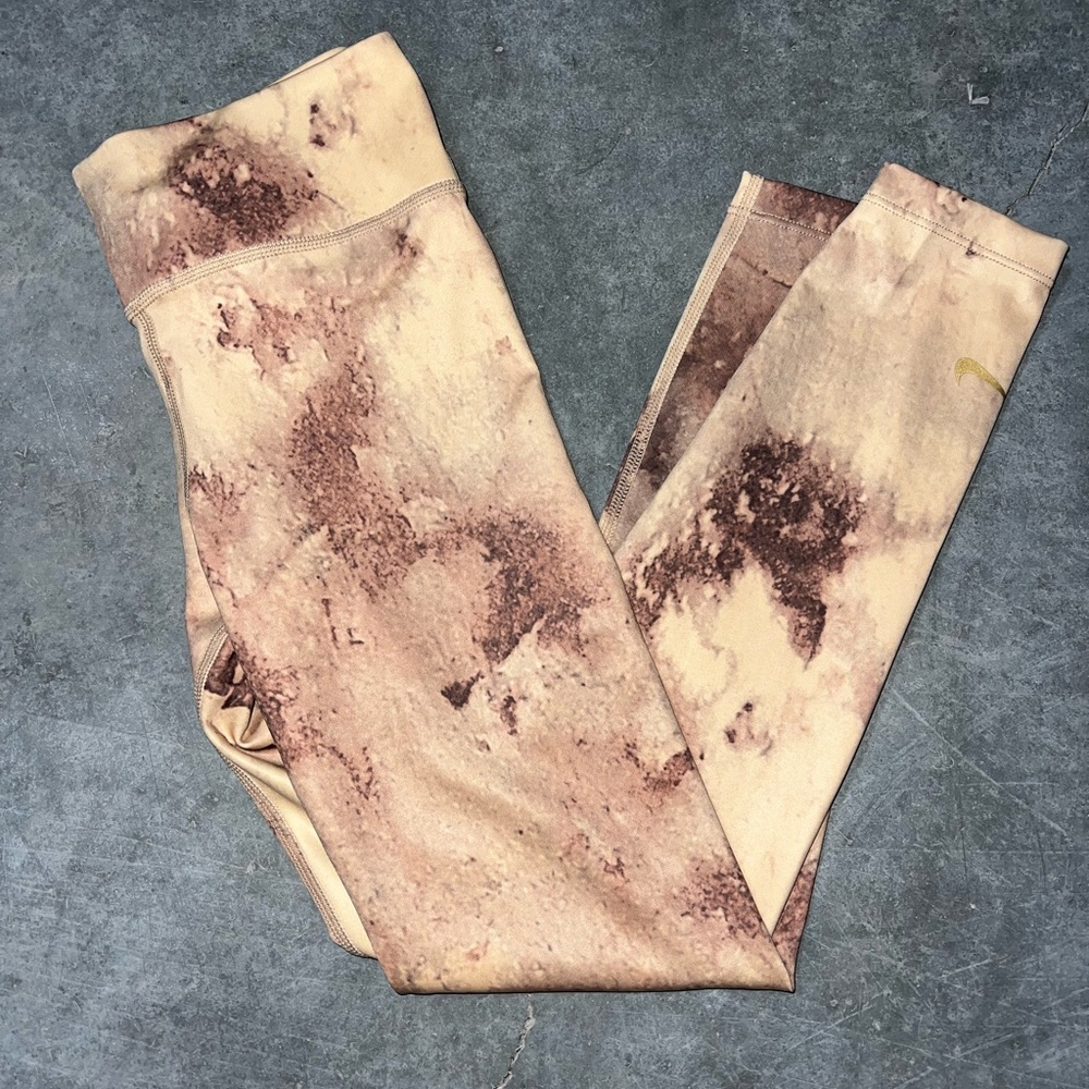 Nike Beige and Brown Leggings kids‎ Nike one small 8
